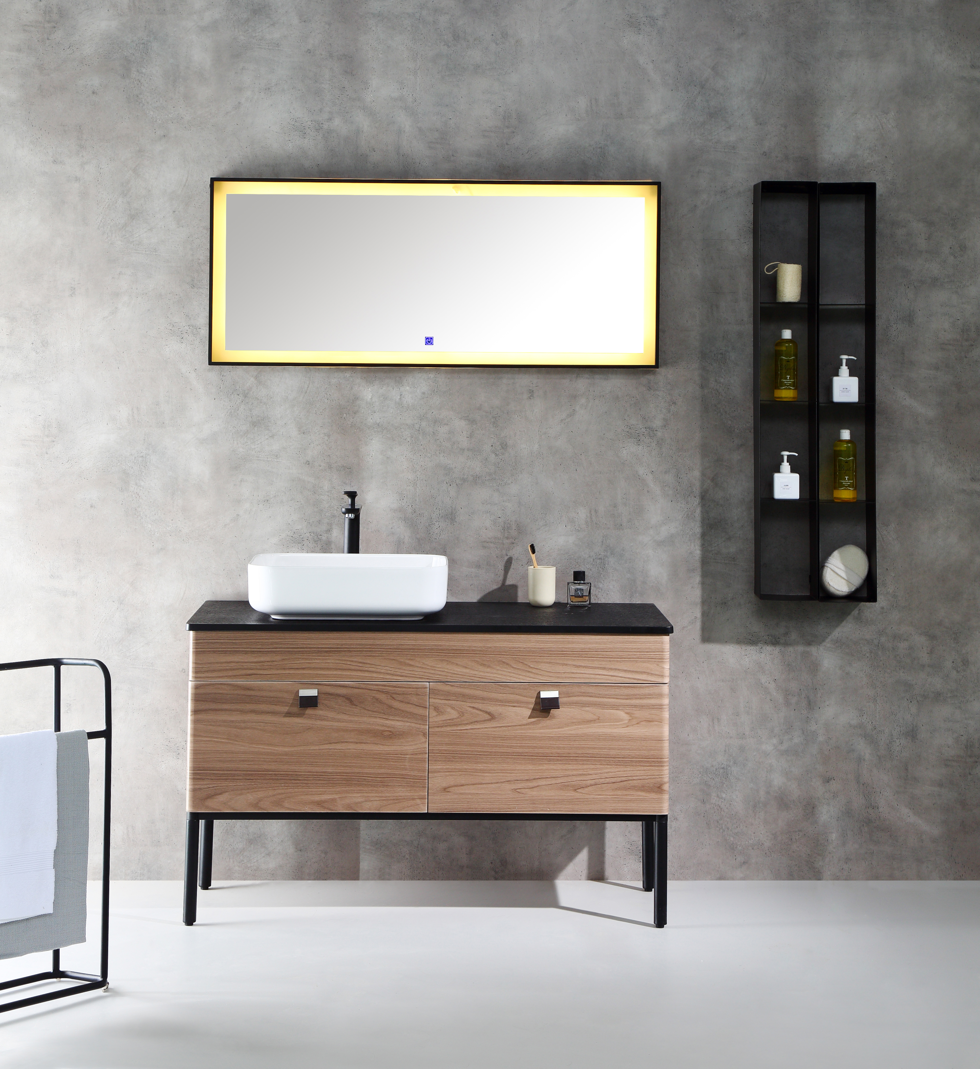 Floor Standing Bathroom Cabinet with Drawers-Bonita-PLUS Series