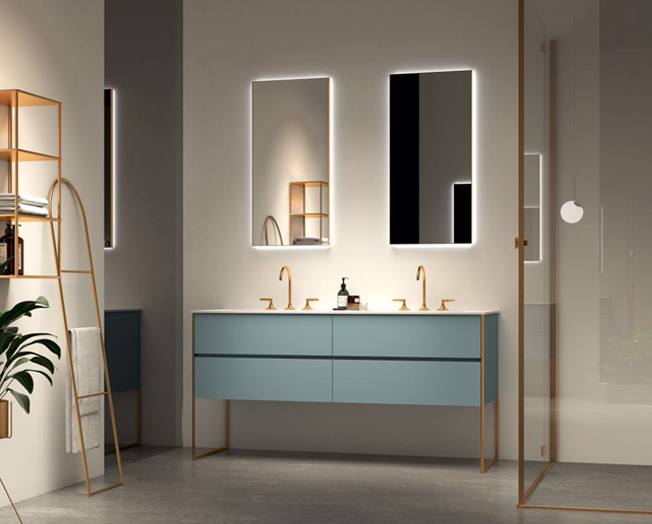 Blue Floor Standing Bathroom Cabinet-Bella Series