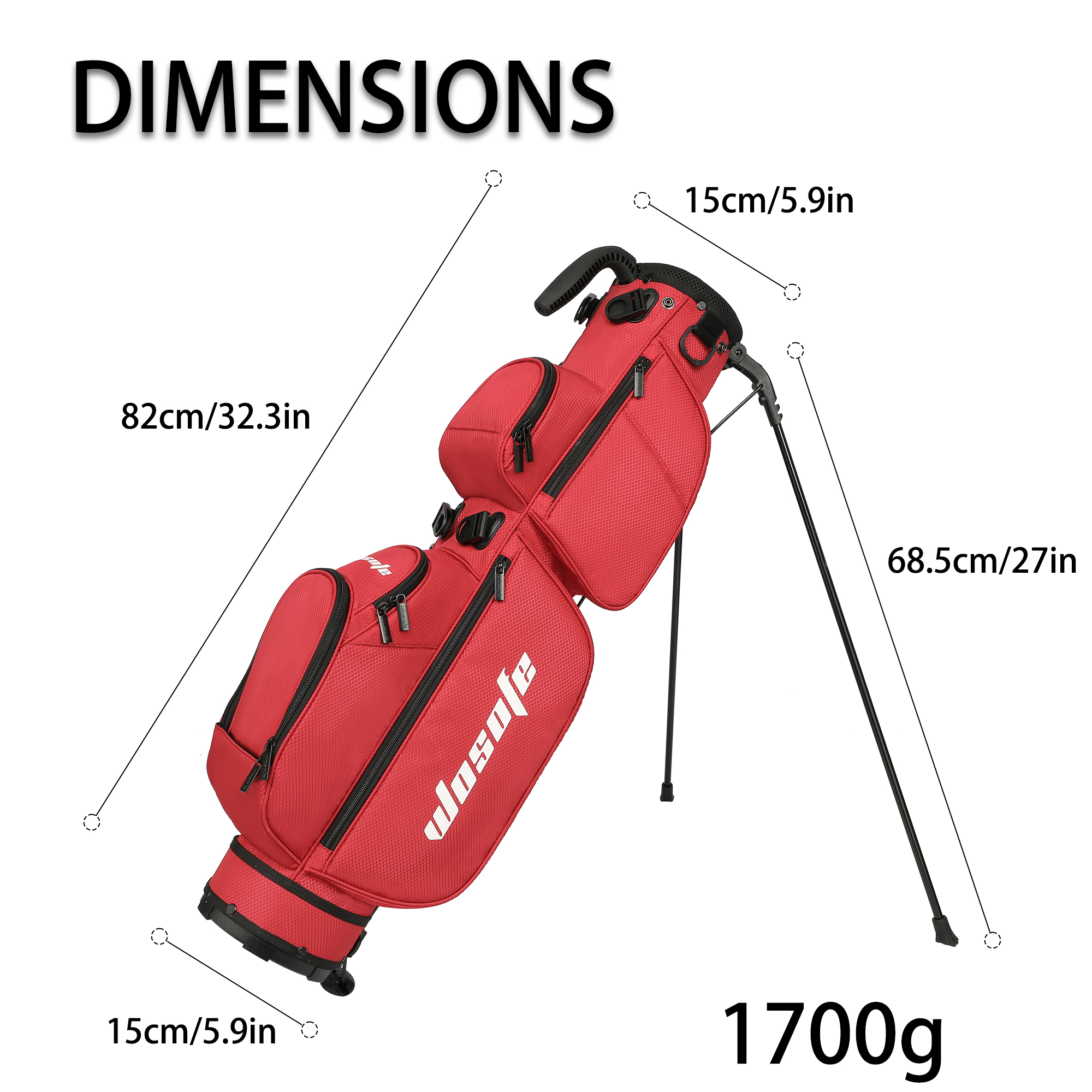 Golf Stand Bag-Size